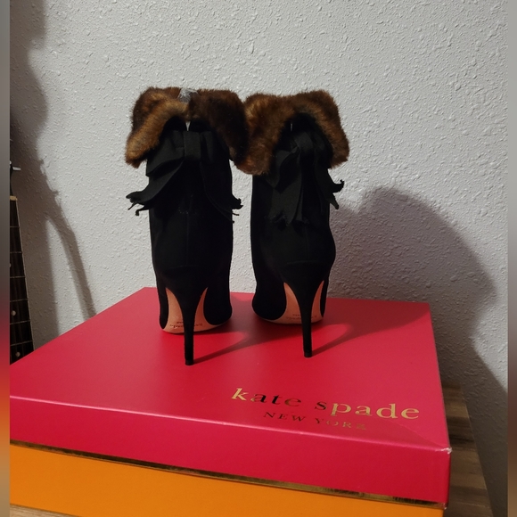 Kate Spade Suede fur heeled booties - Picture 4 of 8